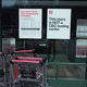 A notice outside of a Target advises customers that its not a testing site for coronavirus in Washington, DC On March 22, 2020.